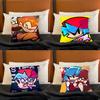 Friday Night FFunkin Game Throw Pillow Case For Decoration 30cm 50cm 55cm Square Home Pillowcase Case