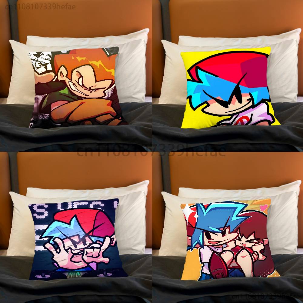 Friday Night FFunkin Game Throw Pillow Case For Decoration 30cm 50cm 55cm Square Home Pillowcase Case