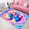 3D Stich Engel Liebe Rosa Zimmerteppich Straßenmode Teppich Schlafzimmer Wohnzimmer Fußmatte Heimdekoration Rutschfeste Fußmatten Potdemiel