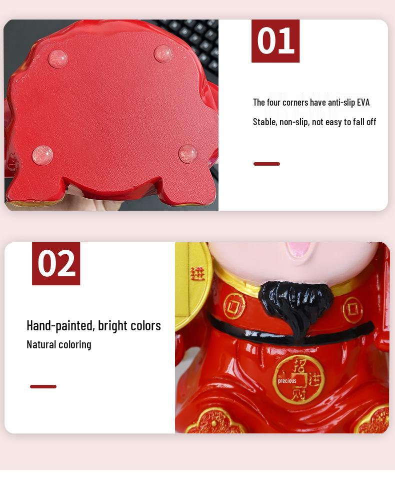 2025 God of Wealth Resin Buddha Statue: Cashier Desk Ornament for Attracting Prosperity