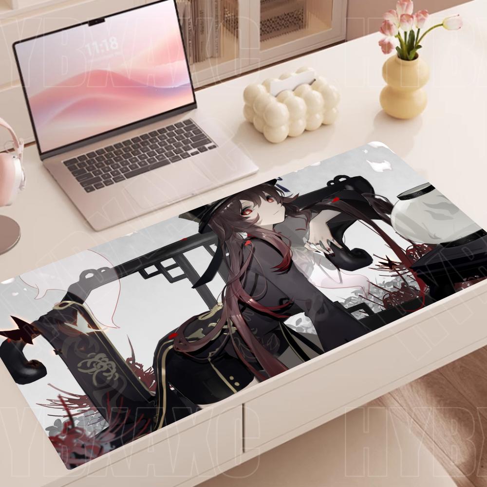 Anime Cute Hu Tao Mousepad NonSlip Rubber Gaming GGenshin Impact Mouse Pad Keyboard Mat Computer Pc Laptop Pad Xxl Desk Mat