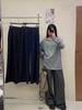 Women's Spring High Waist Drawstring Wide Leg Trousers - Plus Size Korean Style