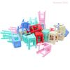 1PC Plastic Stool Small Chair Model Living Room Toy 1:12 Mini Dollhouse Simulation Doll House Furniture Accessories Decoration