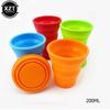 Hot Sale Portable Silicone Retractable Folding Cup With Lid Outdoor Telescopic Collapsible Drinking Cup Travel Camping Water Cup