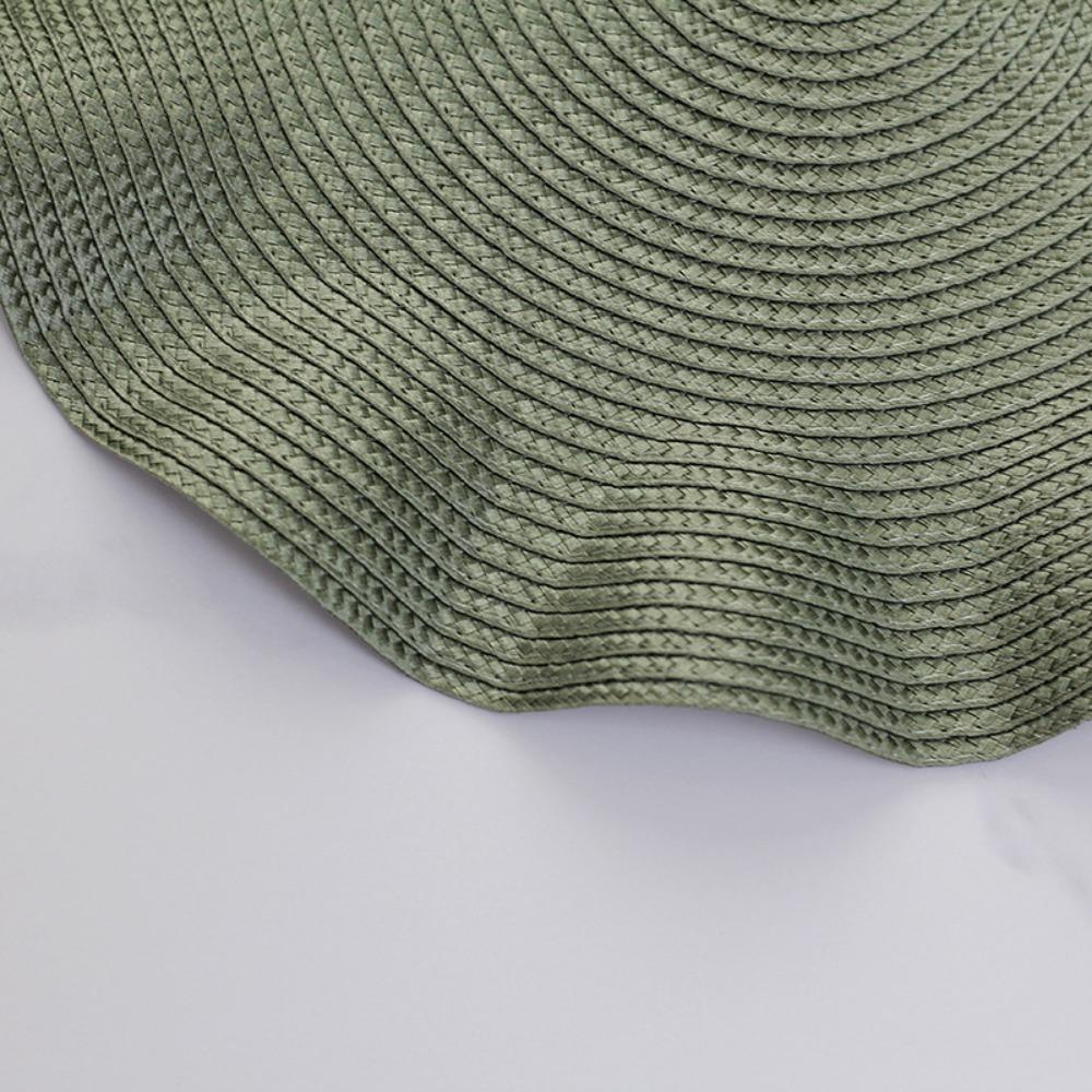 4Pcs Corrugated Edge Braided Placemat Washable Coaster Kitchen Accessory Table Mat  Dining Table