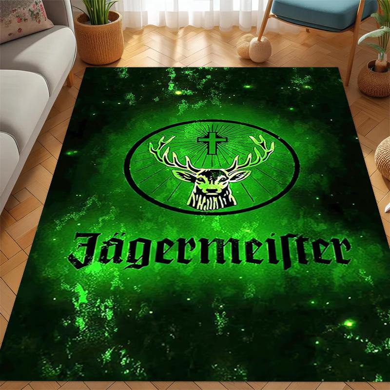 Jägermeister: Tappeto Audace Vivace Arredamento Casa Adatto a Tutte le Stagioni Cuscino per Sedia da Ufficio Arte Decorazione Stanza del Dormitorio