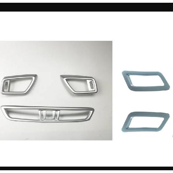 

5 Pcs/Set Car Front Console Air Condition Vent Outlet Cover for Nissan X-Trail T32 Rogue Qashqai J11 2014-2020 серебряный