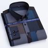 Men's Print Shirt Autumn Spring Long Sleeve Thin Non Iron Fashion Business Causal Social Anti-wrinkle Plaid Slim Fit Chemise Hom