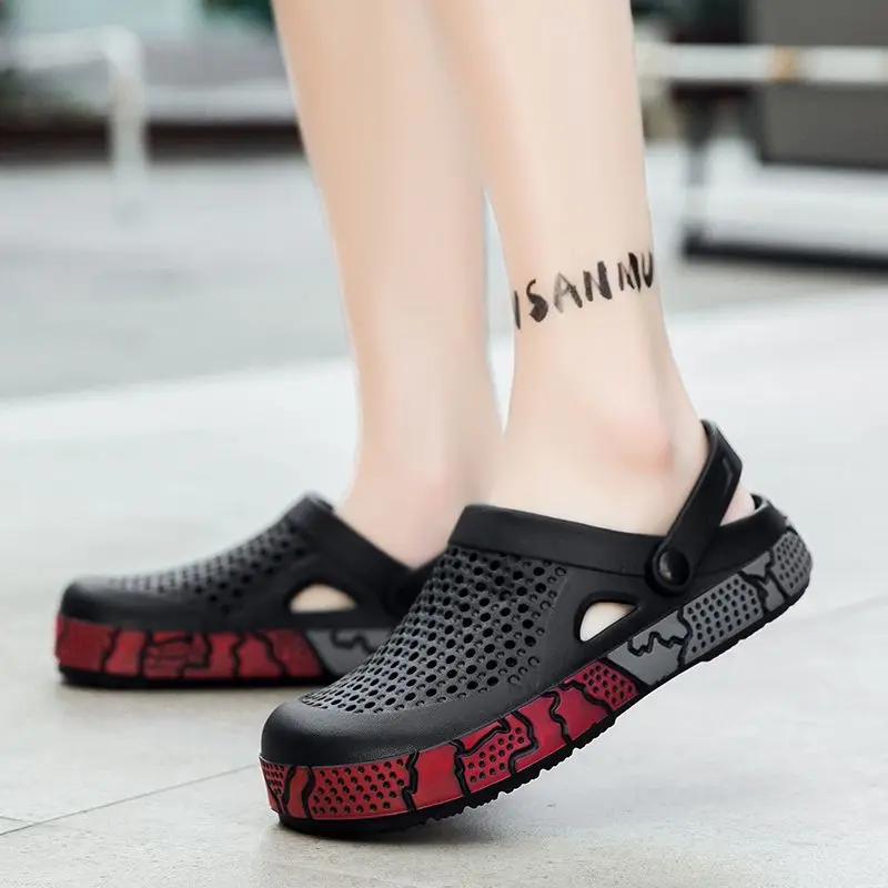 Fashion Shoes Platform Beach Hole Sandals Man Adult Eva Y2k Elegant Summer Sale 2025 Fashion Fun Casual Original Style Slippers for Men
