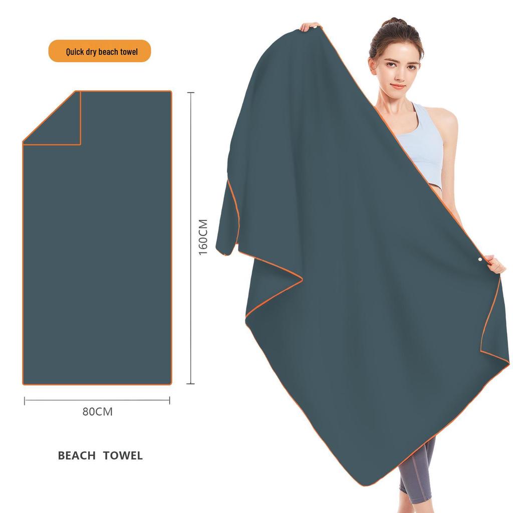 Double-Sided Microfiber Beach & Bath Towel - Absorbent, Quick-Drying