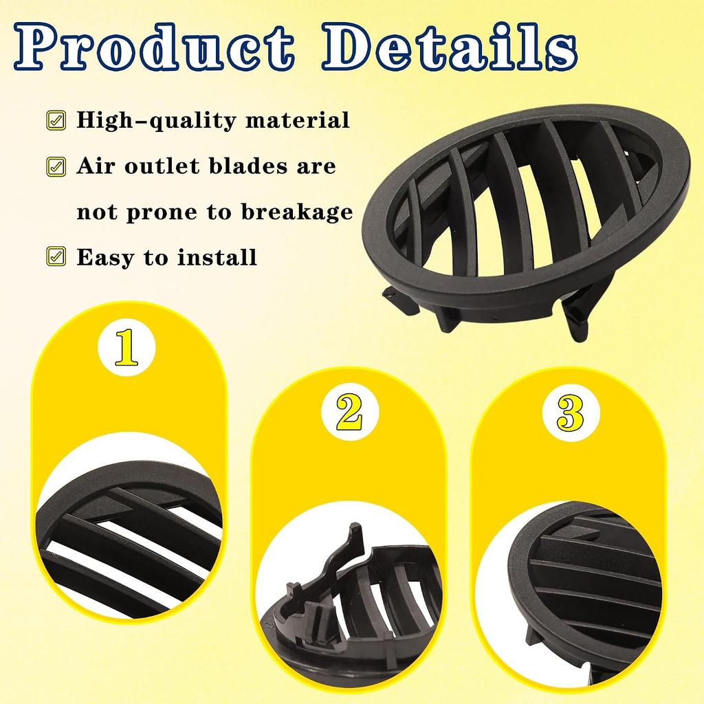 AC Vent Grille Cover Replacement for Mercedes Benz GLK X204 | Car Console Dashboard Air Conditioning for X204 2008-2015 GLK350 GLK250 GLK260 GLK320