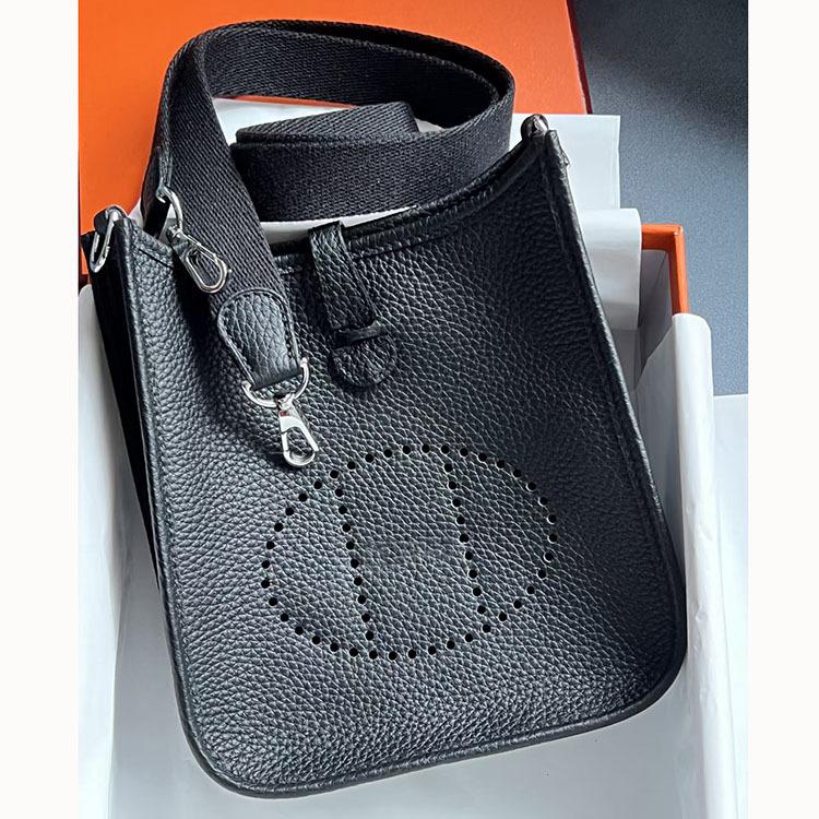 High End High Grade Voskovaná nit Vrchní vrstva TC Hovězí kůže Evelyn Dámská Jednoramenná Crossbody Kbelíková taška Lehký Luxus