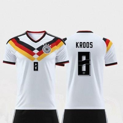 Deutschland 2026 Heim- & Auswärts-Trikot-Bundle | Weiß/Marineblau DFB Kurzarmshirt