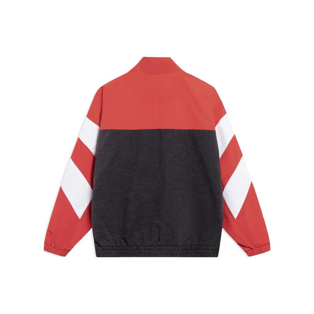 Li Ning SS23 Skateboard Series Color Block Zipper Loose Casual Jacket Men Jackets Red AFDT127-1
