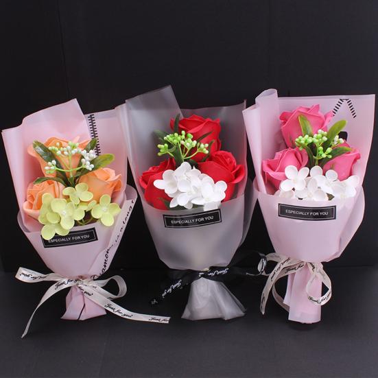 1 Bouquet Artificial Soap Mother Day Rose Flower Valentine Gift Wedding Decor