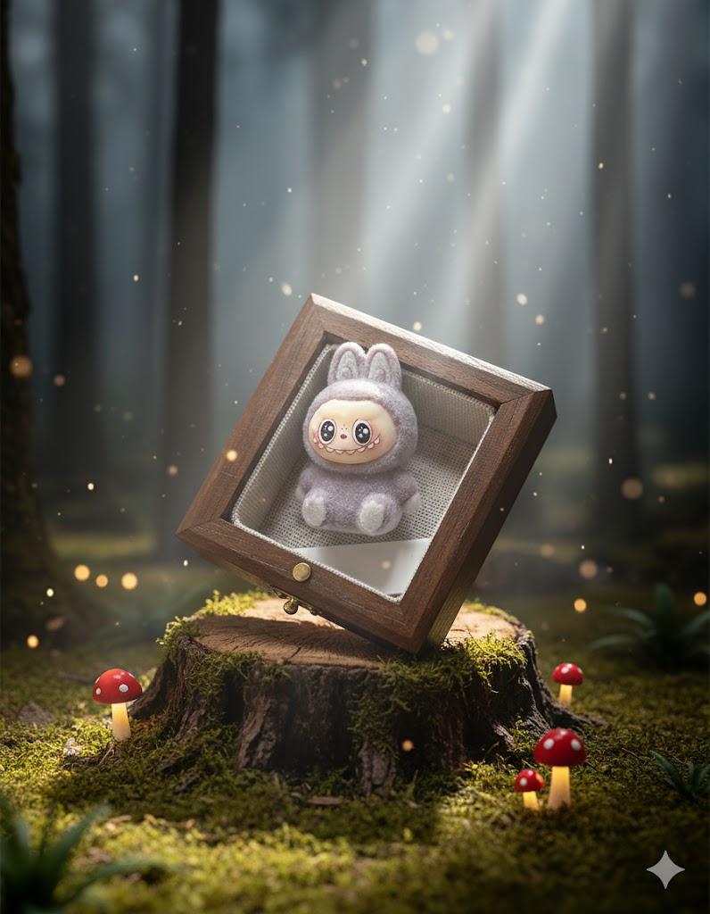 

Figure Labubu The Monsters monster toy children s fluffy 4 cm 4 коричневий