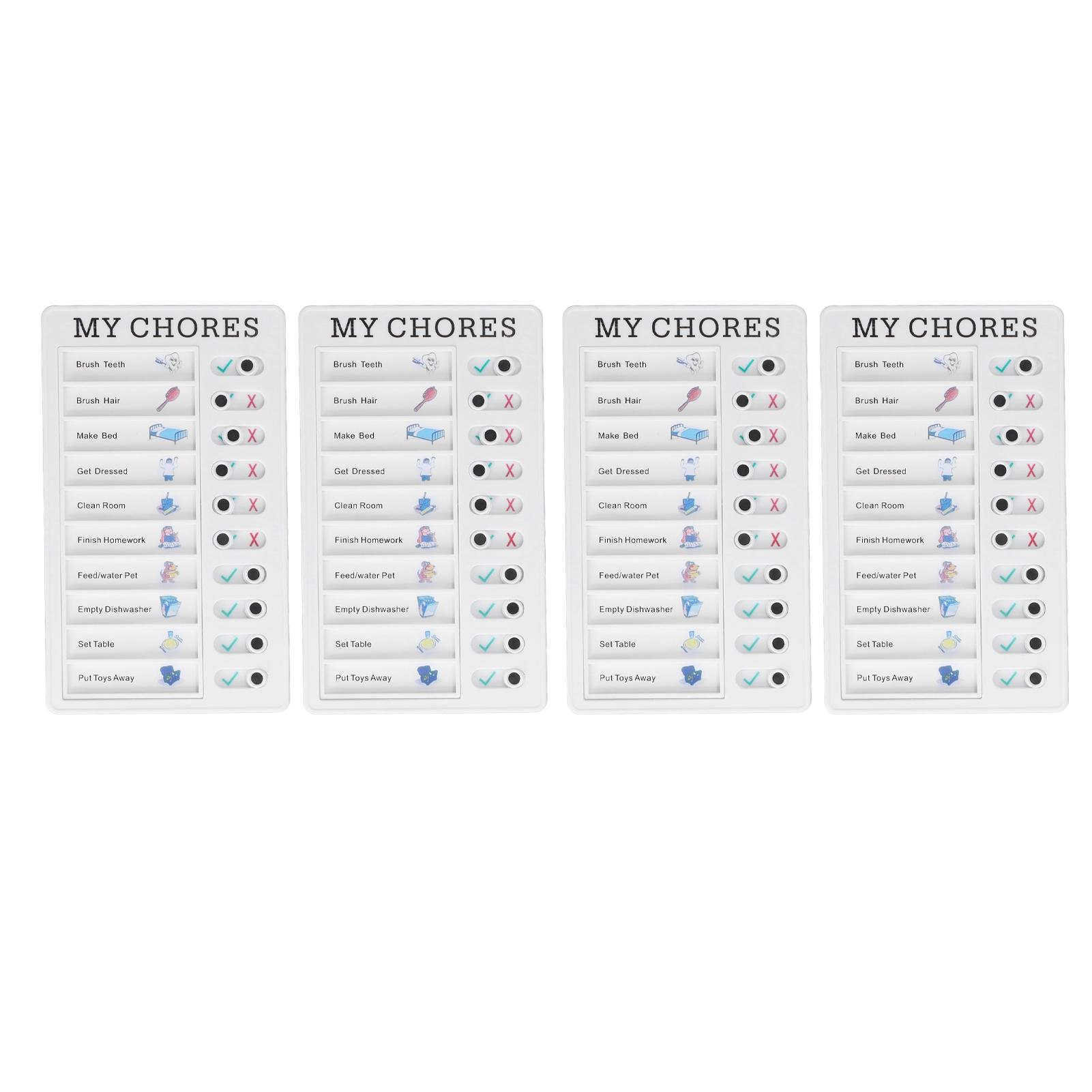 

4 шт. Дошка для списку справ DIY Виробництво Переробна Портативна Список справ по дому Знімна Таблиця справ по дому для DIY Повідомлень Подорожей Checklist Board