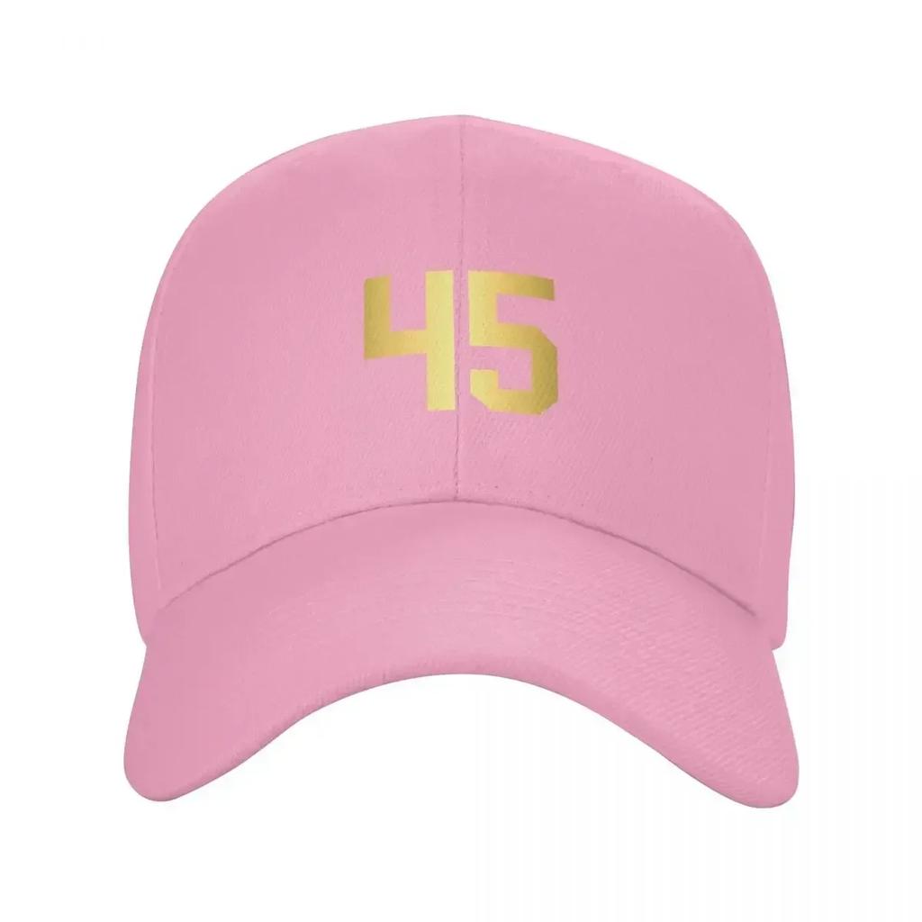 Golden Number 45  Sports Numbers Baseball Cap Vintage beach hat Baseball Unisex Womens