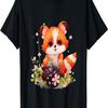 Kawaii Anime Red Panda Drinks Boba Tea Bubble Cherry Blossom T-Shirt(2)