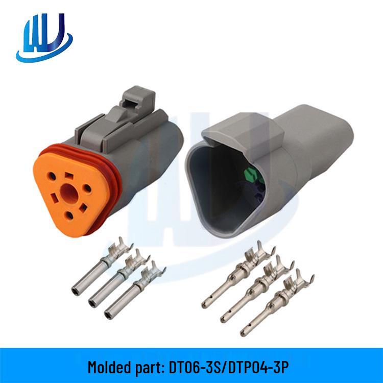 Wodoodporne złącze samochodowe DEUTSCH DT04-2P/DT06-2S, wtyczka wiązki przewodów