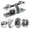 Pack of 5 Double Glass Shelf Brackets for 5 10mm Glass High Load Capacity Suitable for Bathroom & Office Environment