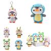 Penguin Plush Toy Keychain Pendant Keyring Stuffed Doll For Car Or Bag Decoration