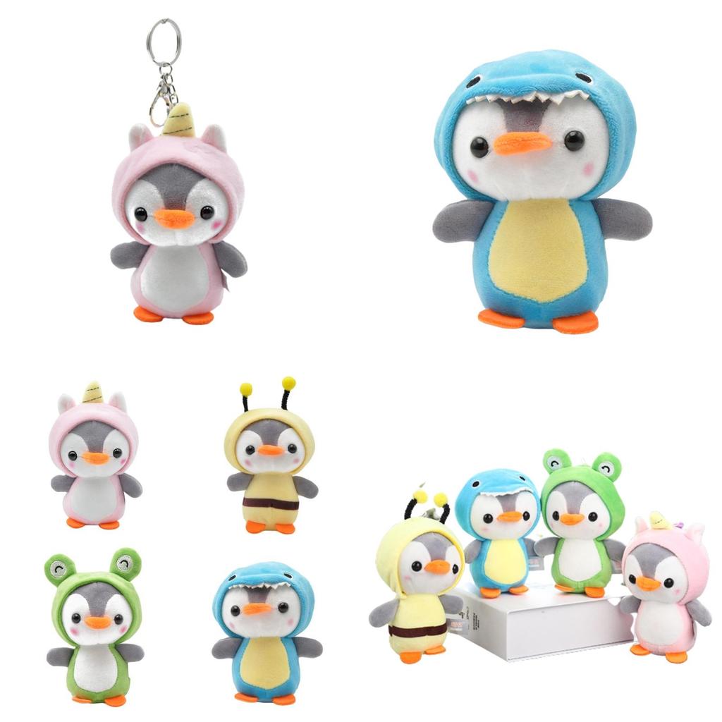 Penguin Plush Toy Keychain Pendant Keyring Stuffed Doll For Car Or Bag Decoration