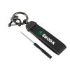 Car Keychain Suede Leather Car Keyrings Auto Accessories For Skoda Rapid Scala Kodiaq Fabia Kamiq Karoq Octavia A5 Superb S VII fxdj44