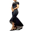 Women's New Black Mermaid Long Dress, Sexy Bodycon Party Evening Gown, European American Trendy Formal Dress