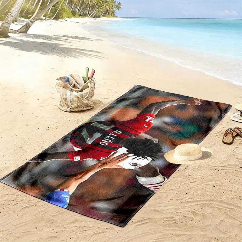 Rafael Leao Print Beach Towel, Large Soft Quick Dry Towel for Beach Camping Swimming
