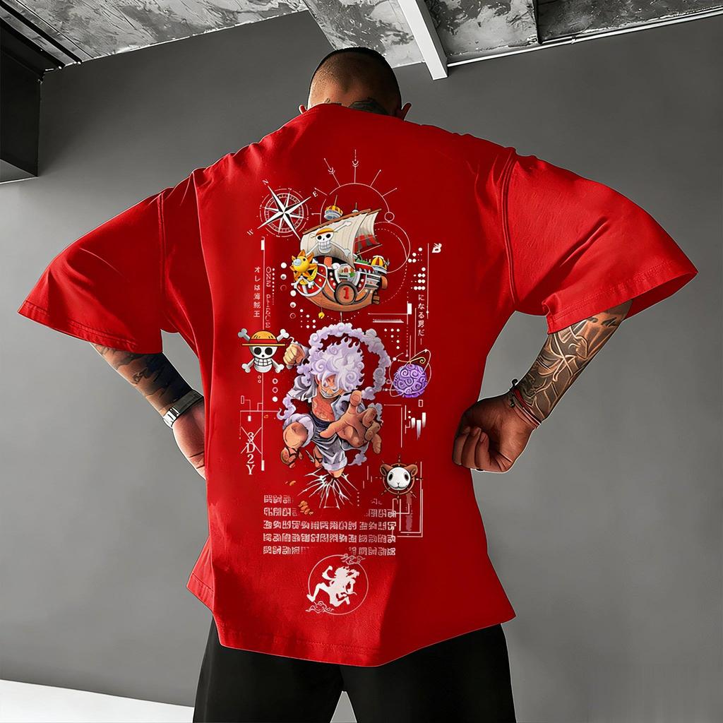 Ace Chopper Graphic T Shirt Men Women 2026 Summer Streetwear Oversized Cotton Tee Casual Short Sleeve Tops