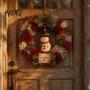 Relaxing Holiday Craft Projects 3D Fabric Wreath Poke Art Kit for Adults Christmas Unique Keepsake Presents Kit Santa Snowman Design