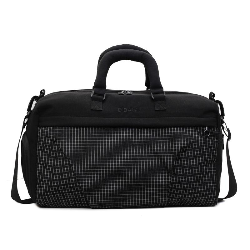 

Short-distance travel bag, large capacity, high-end commuting tote bag, women s sports fitness bag, business trip storage, duffel bag, men s чорний