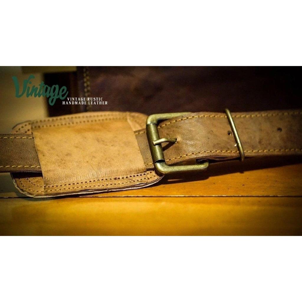 Vintage Bag Leather Messenger Genuine Men Shoulder Men's Travel Laptop Satchel