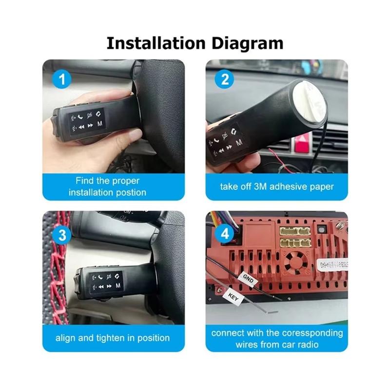Universal 8Keys Steering Wheel Button Control For Android Car Radio Navigation Multifunctional Remote Controller SWC-A58X