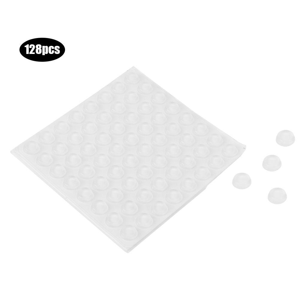 128 Piezas Almohadillas de Silicona Autoadhesivas Transparentes Antideslizantes Esterilla para Pies Protectores del Hogar 12x4mm
