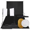 Vidaxl Studio Set With Lamps, Background And Reflectors
