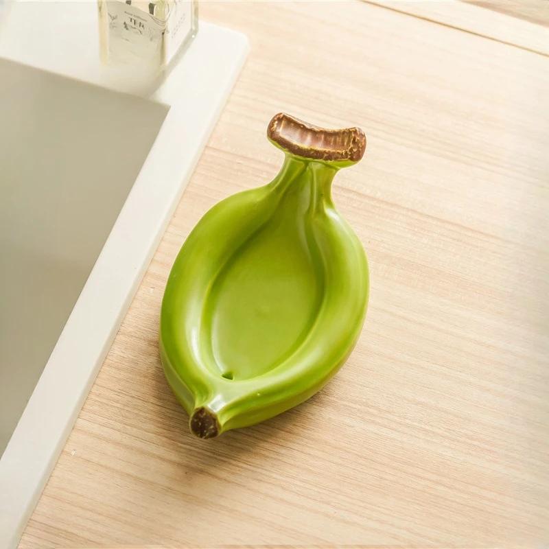 Stylish Banana Shaped Fruit Tray Decorative Ceramic Trays for Storage and Display of Fruits and Snacks in Homes and Restaurants
