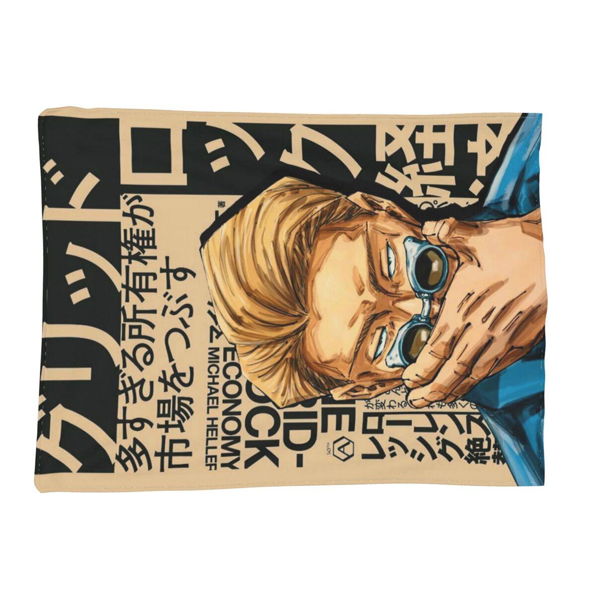 Nanami Kento Jujutsu Kaisen Blanket Soft Warm Flannel Throw Blanket Bedspread for Bed Living room Picnic Travel Home Couch 80x120cm