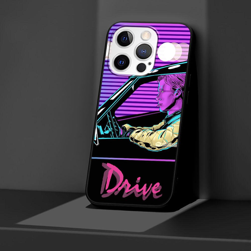 Fahren Sie Ryan Gosling Film Spaß Kunst Hülle für Apple iPhone 14 11 16 Plus X XS 13 12 XR 15 Pro Max Silikon Schwarz Weiche Handyhülle