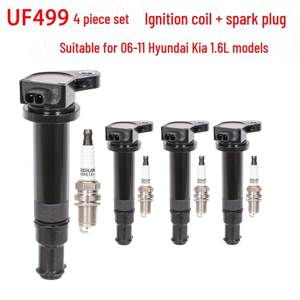 UF499 5C1586 Ignition Coils & Spark Plugs for 06-11 Hyundai/Kia 1.6L Models