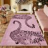 Luxuriöser dekorativer Teppich mit rosa Leopardenmuster für das Wohnzimmer, weiche rutschfeste Bodenmatte mit Tiermuster für Schlafzimmer, Sofa, Eingangsbereich
