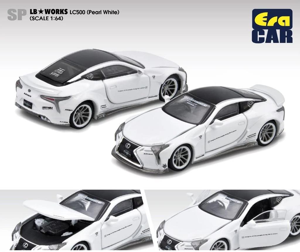 Era Car Liberty Walk Lexus LC500 Pearl White 1/64