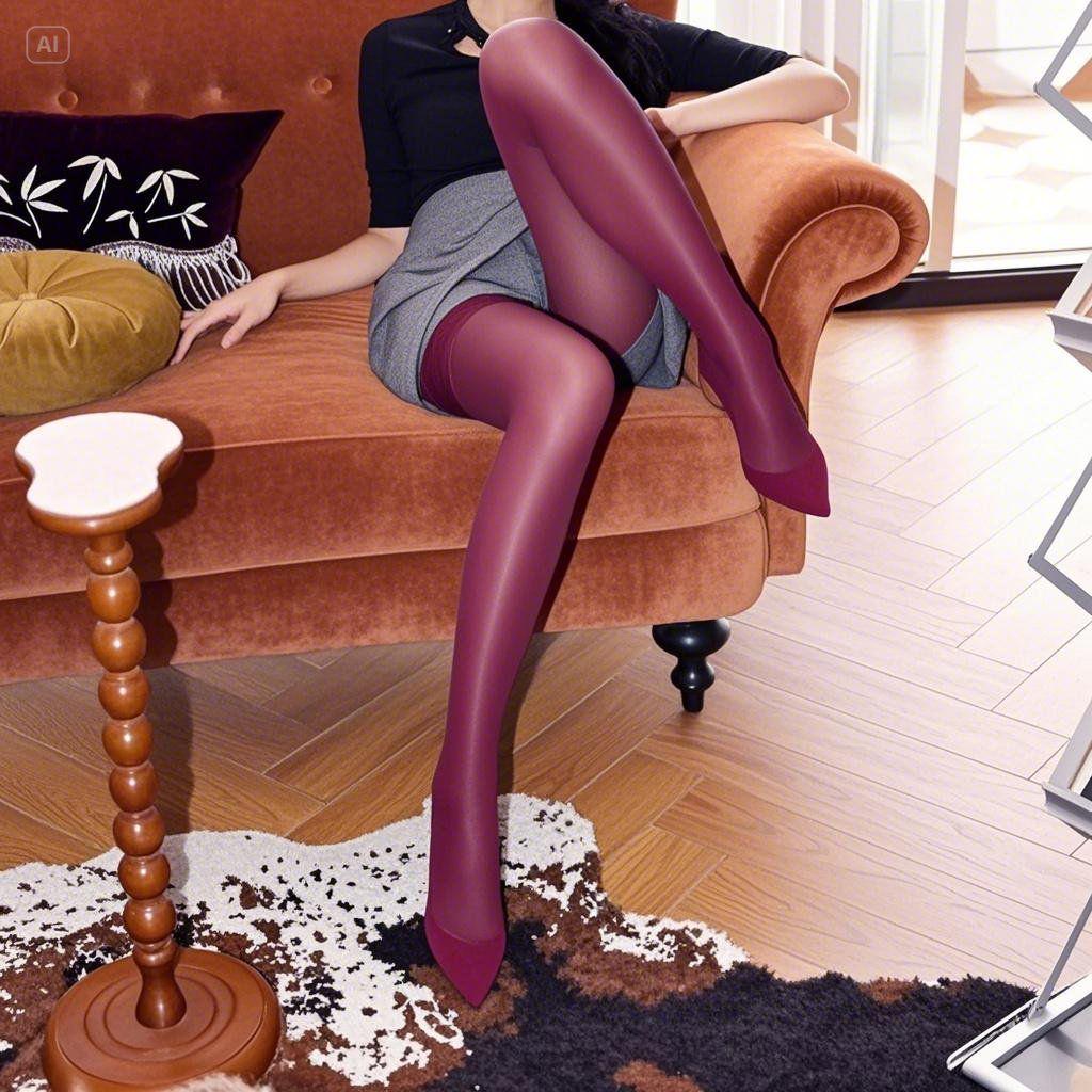 Collants ultra-fins à entrejambe ouvert à l'huile de cheval - Soie haute élasticité pour le printemps, l'été, l'automne