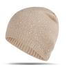 Rhinestone Decor Knitted Hat Stylish & Shiny Beanies Hat Women Knitted Cap  Outdoor Streetwear