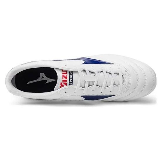 Mizuno Morelia Ii Club Artificial Turf Shock Absorption Anti-Slip Durable Soccer Shoes Men Sneaker White Blue P1GA211625
