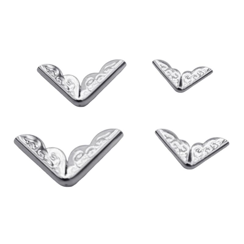 100Pcs Photo Album Reinforcements Metal Album Corner Protectors Vintage Corner Guards For Scrapbook Preservation