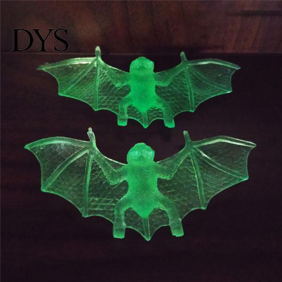 Scary 20Pcs Simulation Bat Funny Realistic Anti-fade Wear-resistant Tricky Artificial Props Mini Halloween Luminous Ornament Party Supplies
