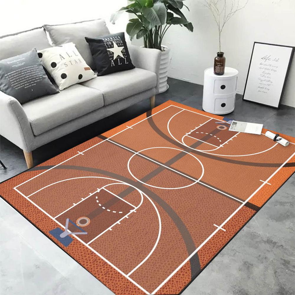Sports BASKETBALL Football Field Carpet for Living Room Home Decor Children's Play Anti-slip Area Rugs Bedroom Foot Pad