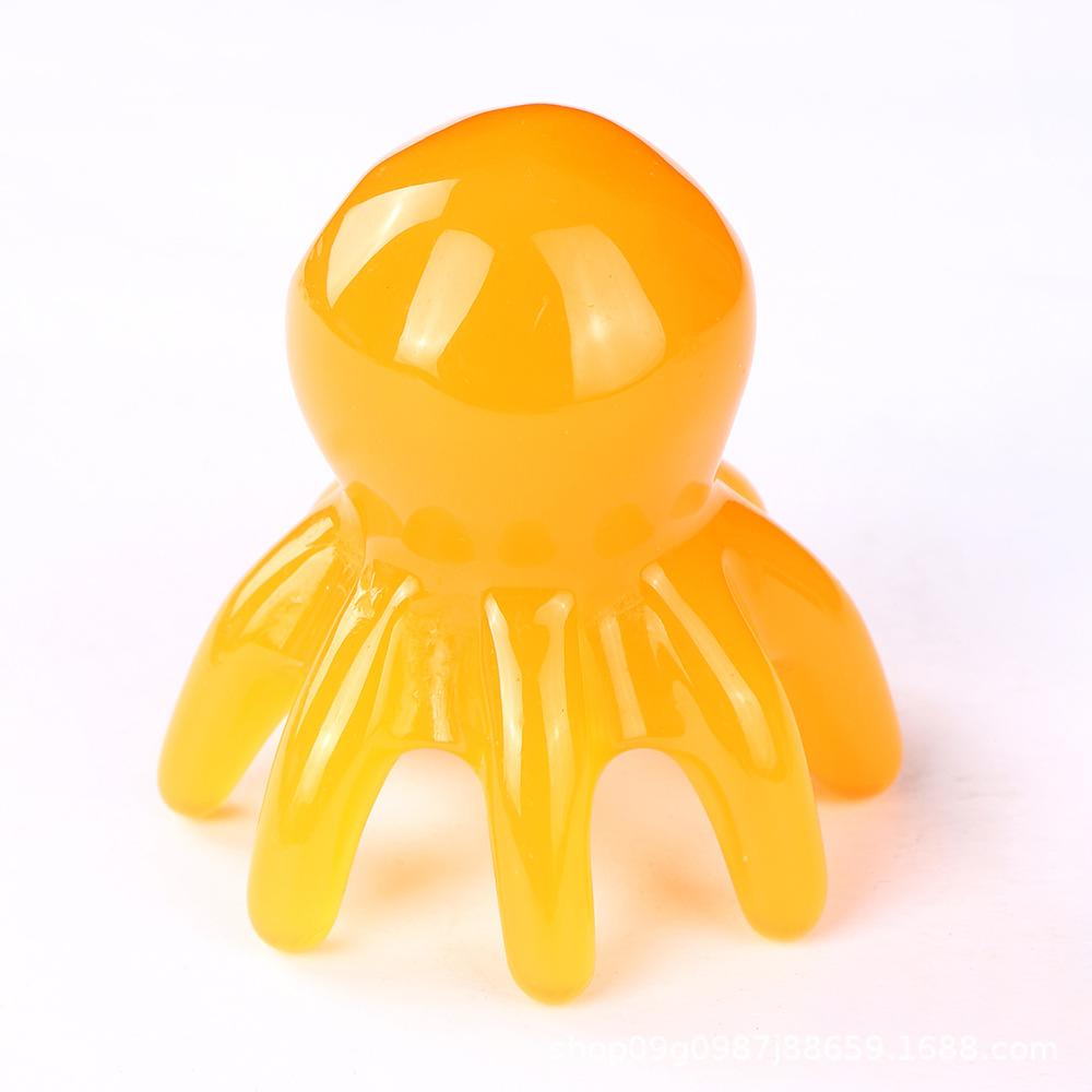 Harz Oktopus Massagekamm Kopf Meridian Schaben Kopfhaut Massagebürste Akupunktur SPA Gua Sha Massagekamm Müdigkeitslinderung Massag